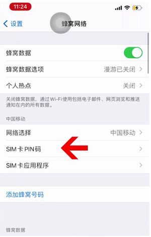 万冲镇苹果14维修网分享如何给iPhone14的SIM卡设置密码 